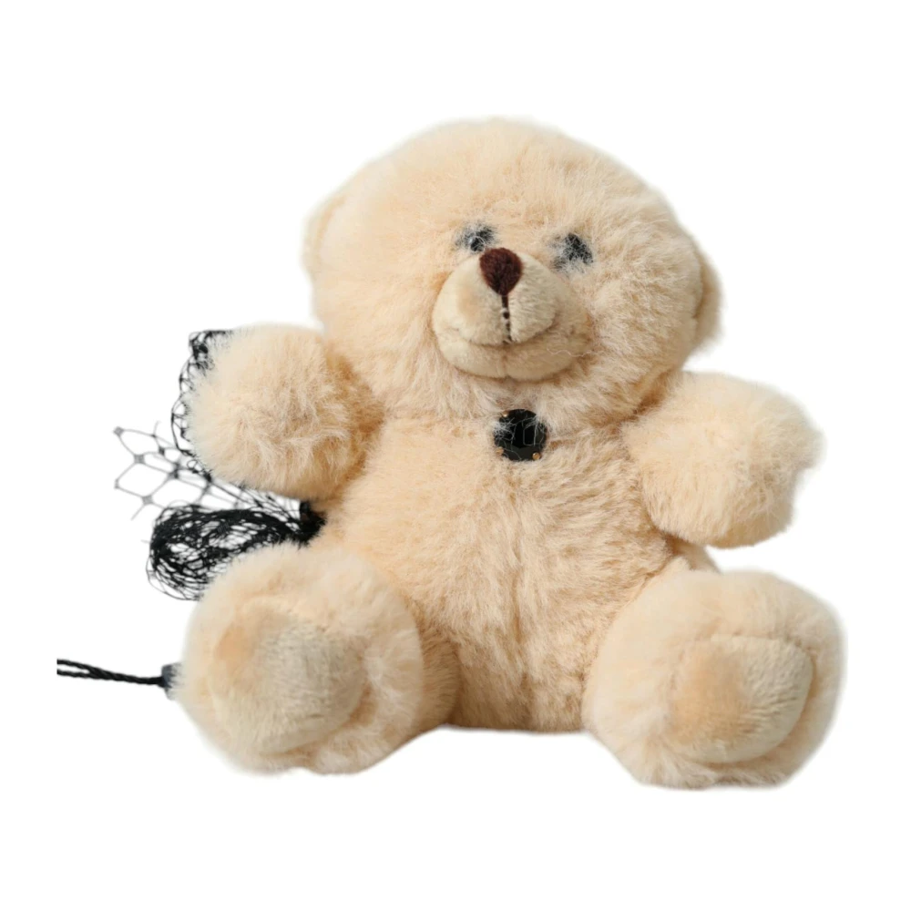 Dolce & Gabbana Women's Beige Teddy Bear Mesh Hair Clip Band