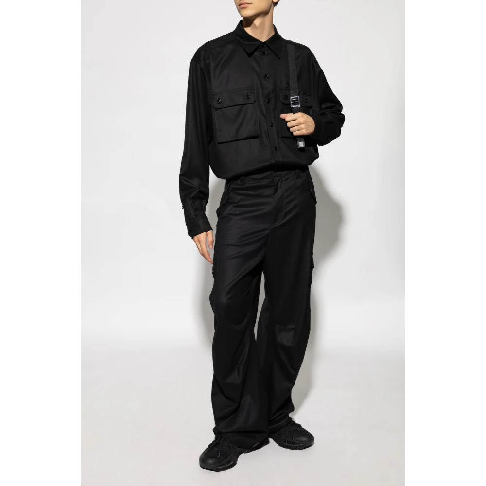 Dolce & Gabbana Wollen overhemd Black Heren
