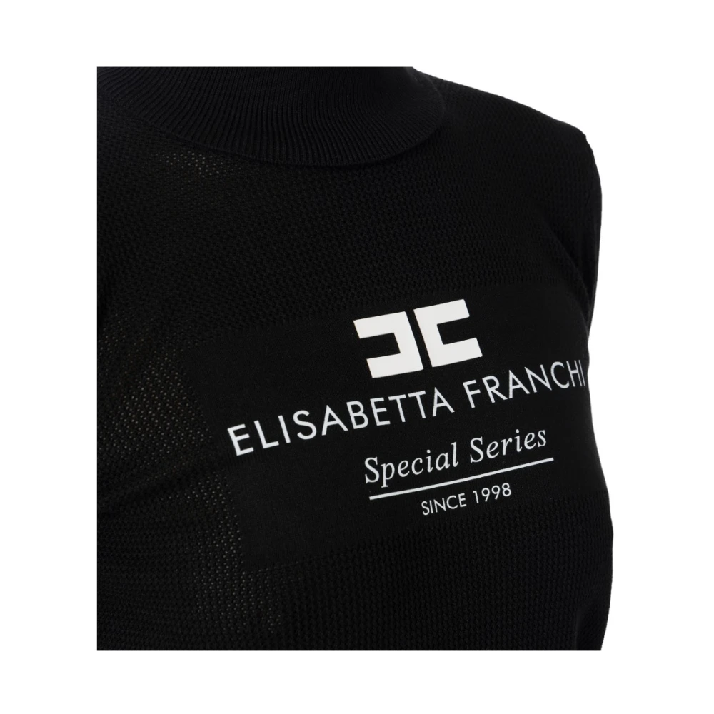 Elisabetta Franchi Stijlvolle Gebreide Top Black Dames