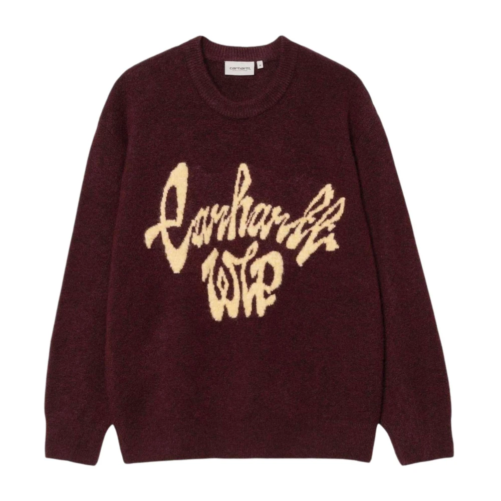 Carhartt Wip Men's Red Round-Neck Knitwear, Xl, Chedda Jumper