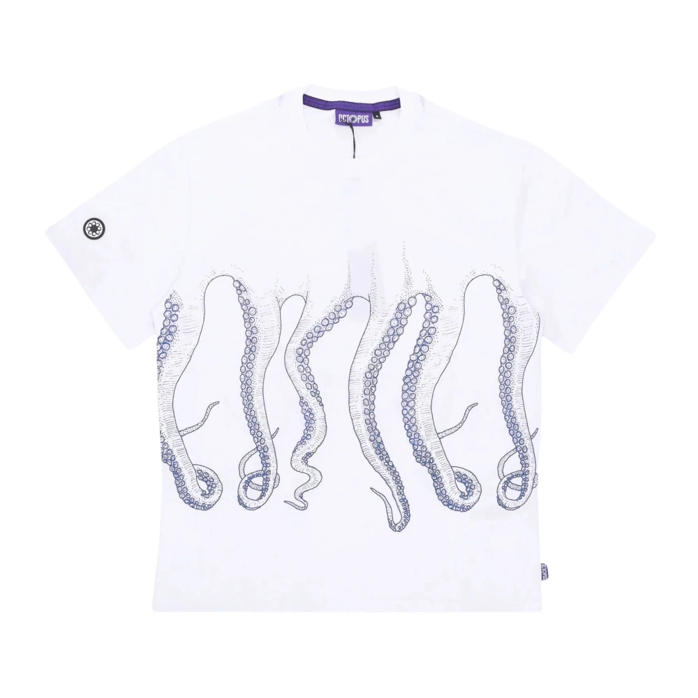 Octopus Mannen Outline Tee White Heren