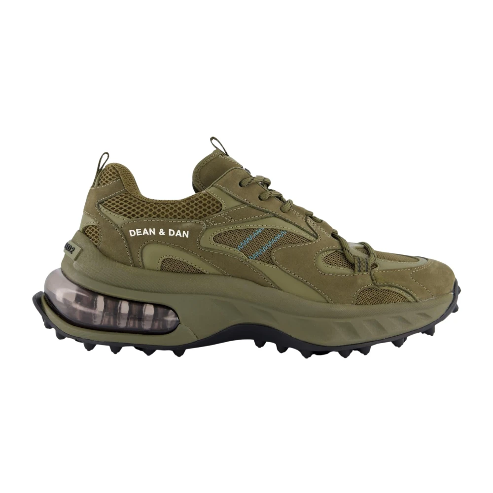 Dsquared2 Men's Green Low Top Lace-Up Sneakers