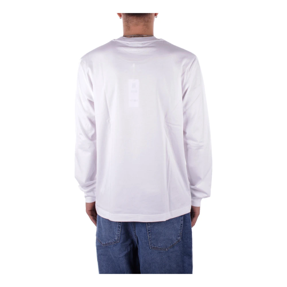 Lacoste Witte T-shirts en Polos Logo Voorkant White Heren