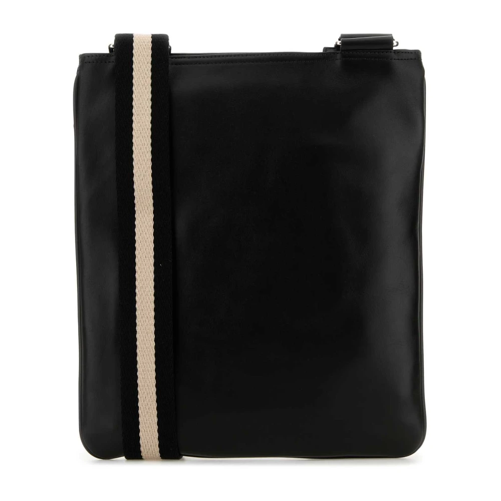 Bally Stijlvolle Zwarte Leren Crossbody Tas Black Heren