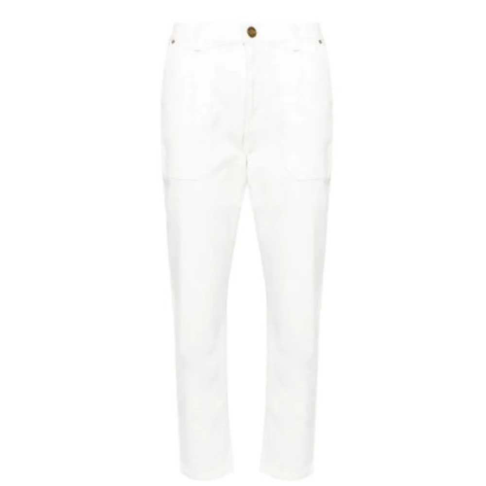 Pinko Cropped Jeans White Dames