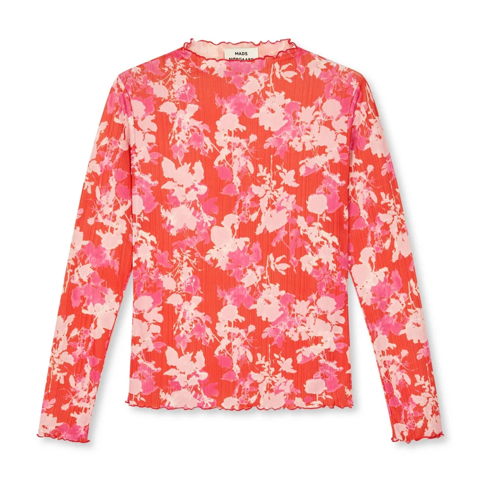 Mads Nørgaard Vurig Rode Minnie Blouse met Lange Mouwen Red Dames