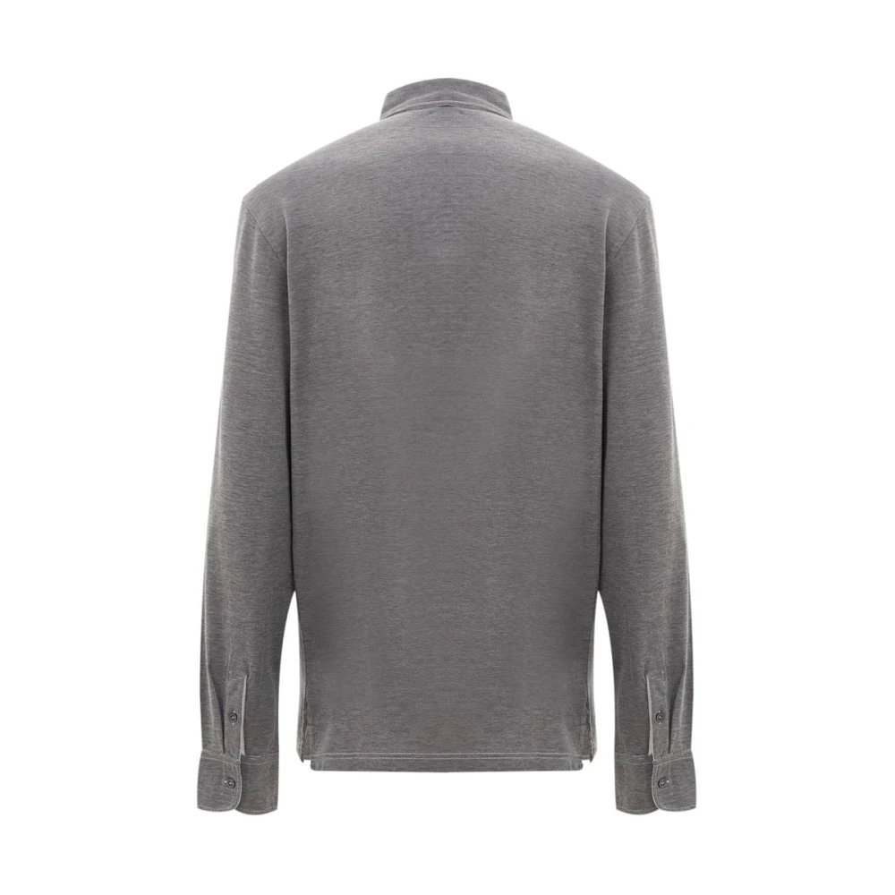 Corneliani Grijs Katoenen Poloshirt Gray Heren