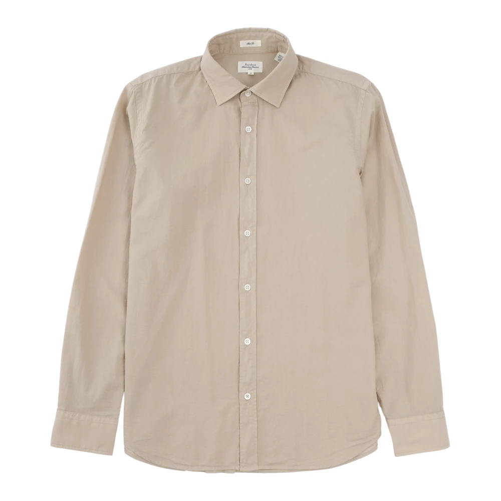 Hartford Zomeroverhemd met slim fit Beige Heren
