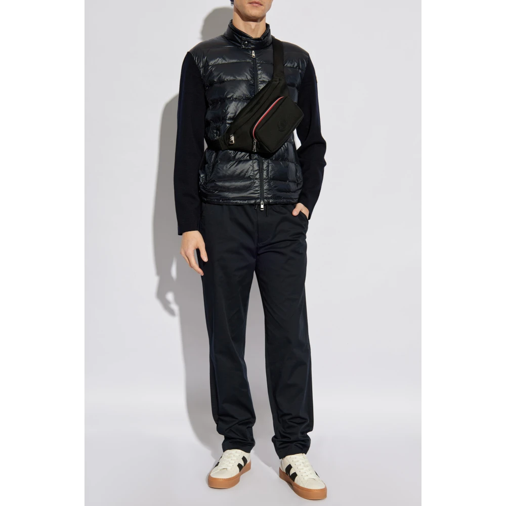 Moncler Vest met gewatteerde voorkant Blue Heren