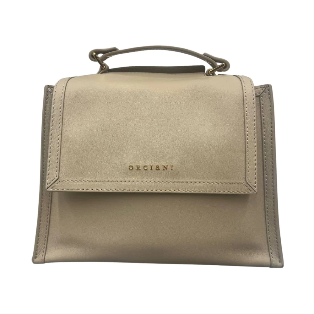 Orciani Zachte Leren Tas Beige Dames