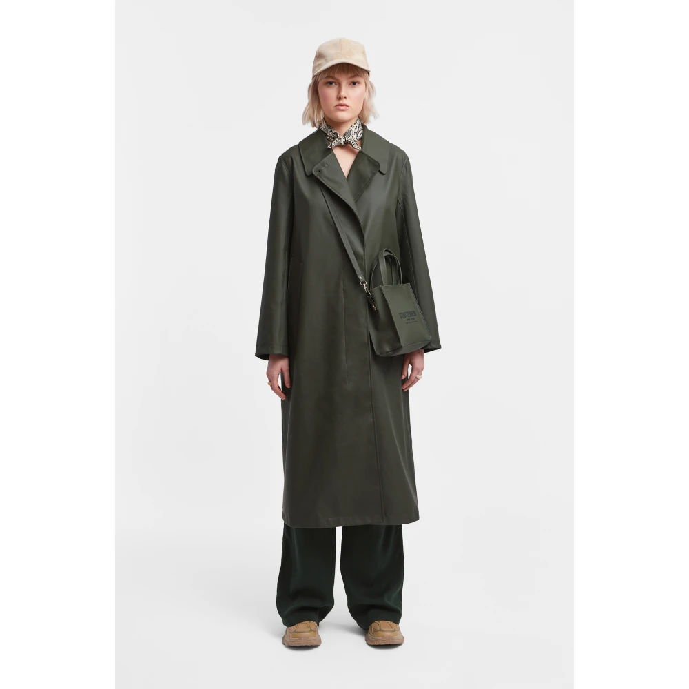 Stutterheim Elegante Regen Trenchcoat Green Dames