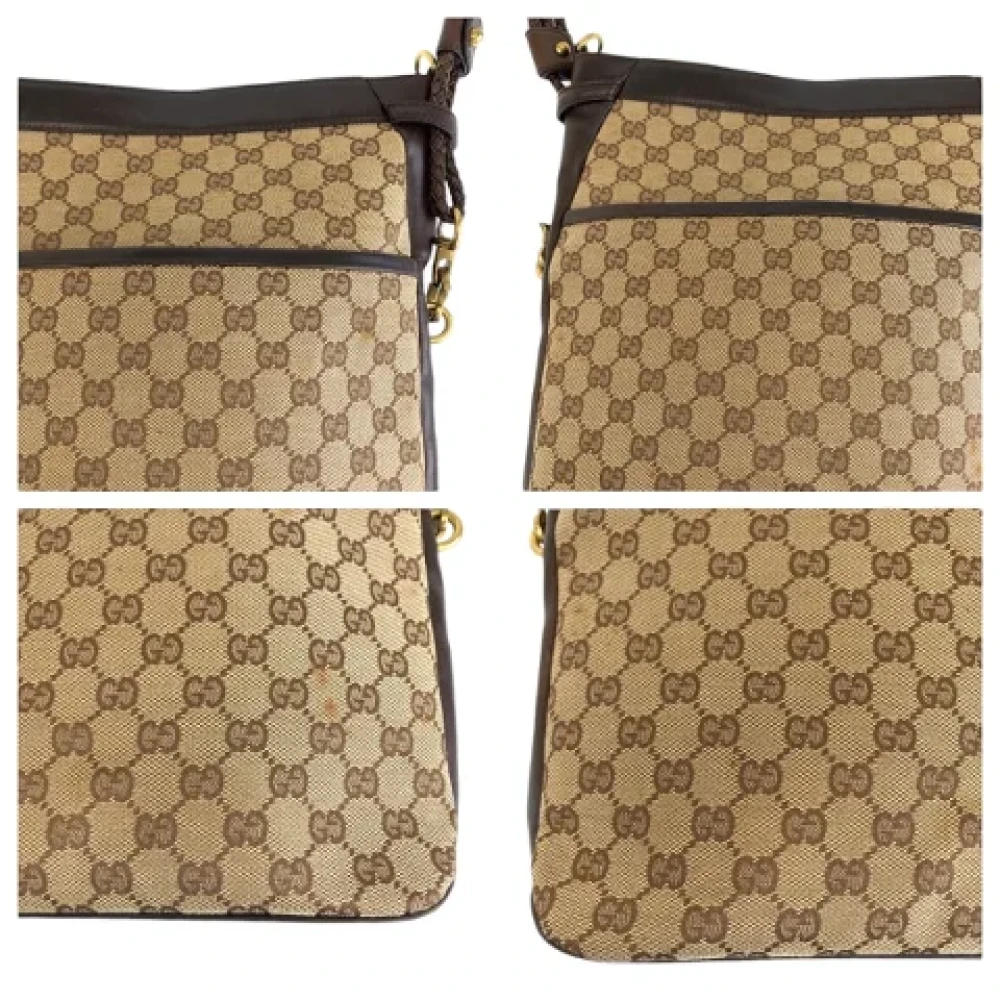 Gucci Vintage Pre-owned Canvas crossbody-bags Brown Dames