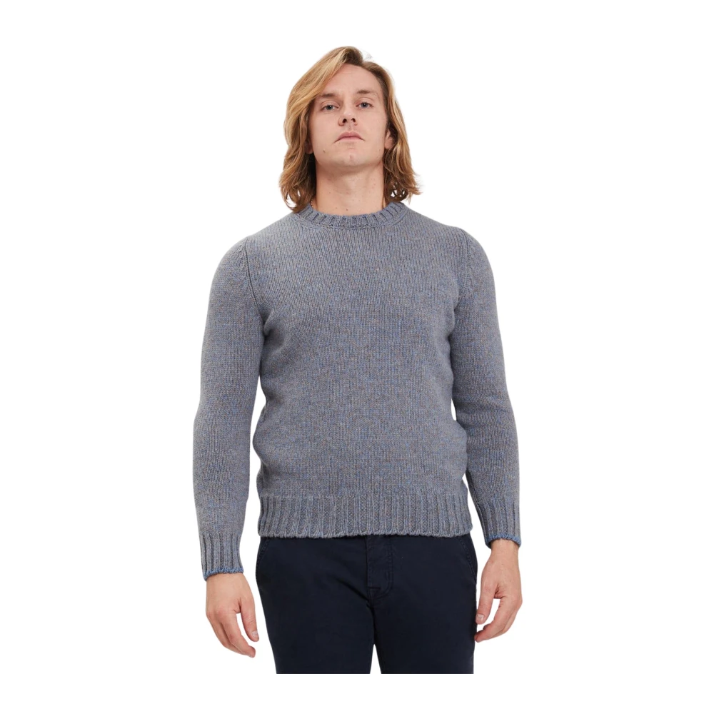 Gran Sasso Klassieke Crew Neck Sweater Blue Heren