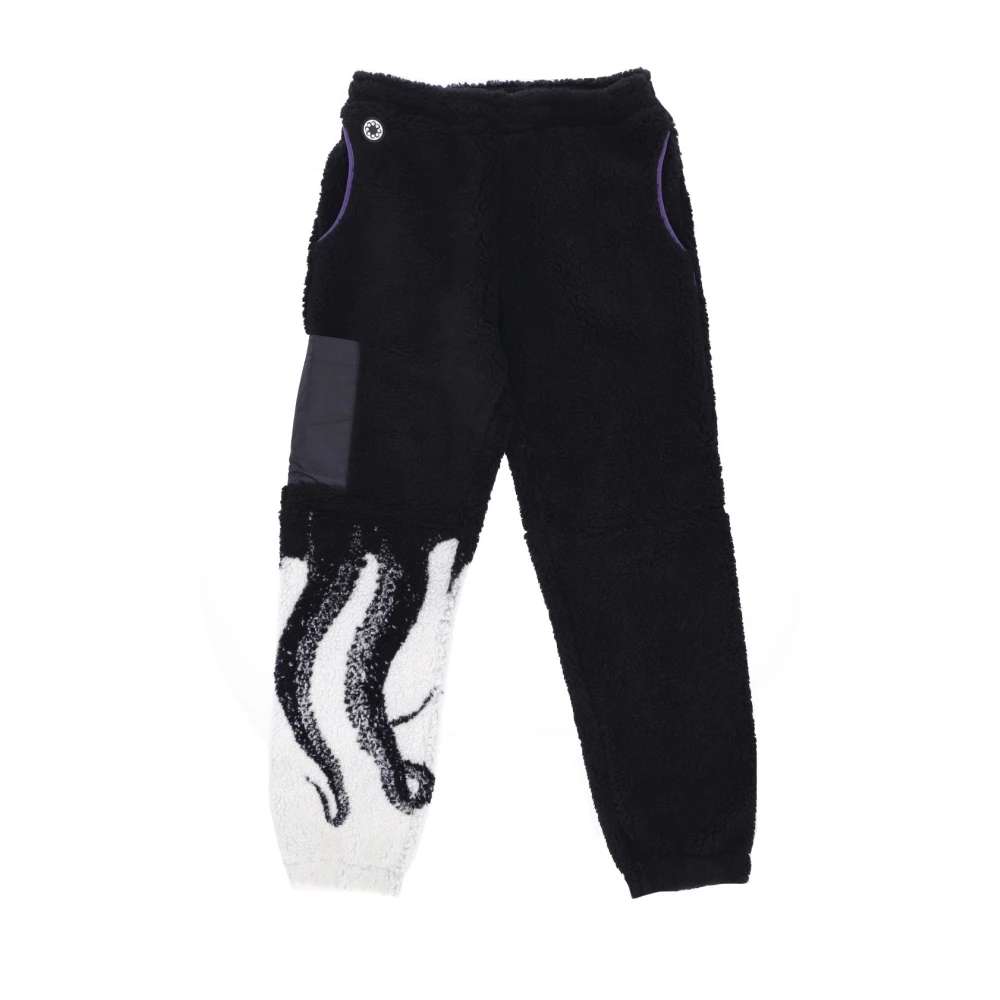 Octopus Sherpa Teddy Bear Zijzak Broek Black Heren