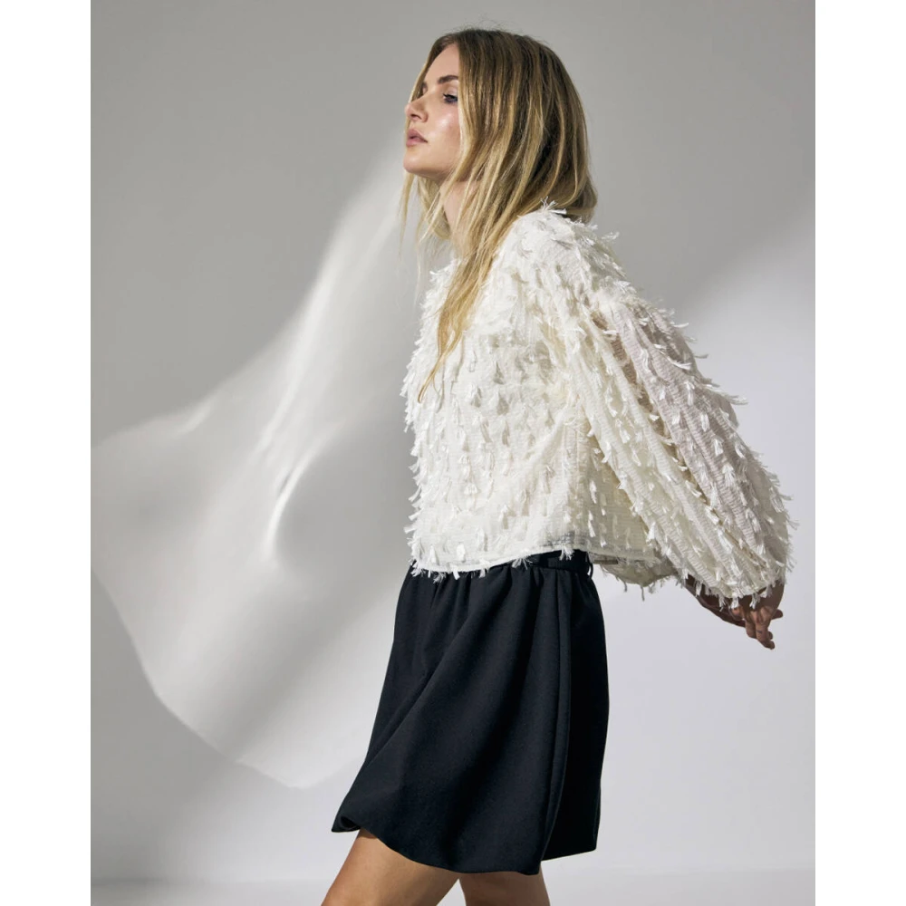 Co'Couture Elegante Blouse met Lange Mouwen Beige Dames