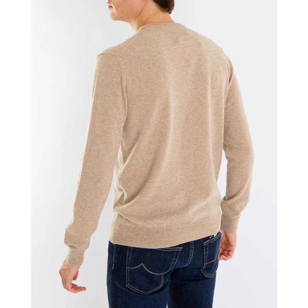 Woolrich Lamswol Crewneck Sweater Beige Heren