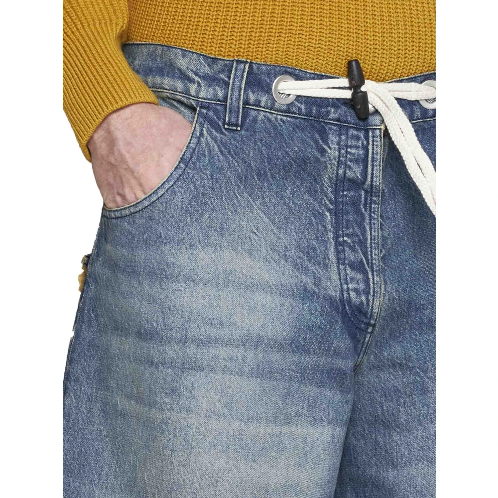 Moncler Blauwe Jeans Broek Blue Heren