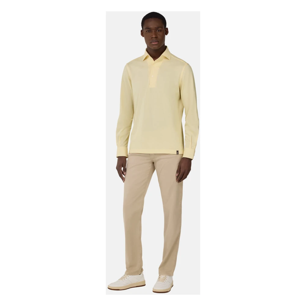 Boggi Milano B Tech Japans Jersey Polo Shirt Yellow Heren