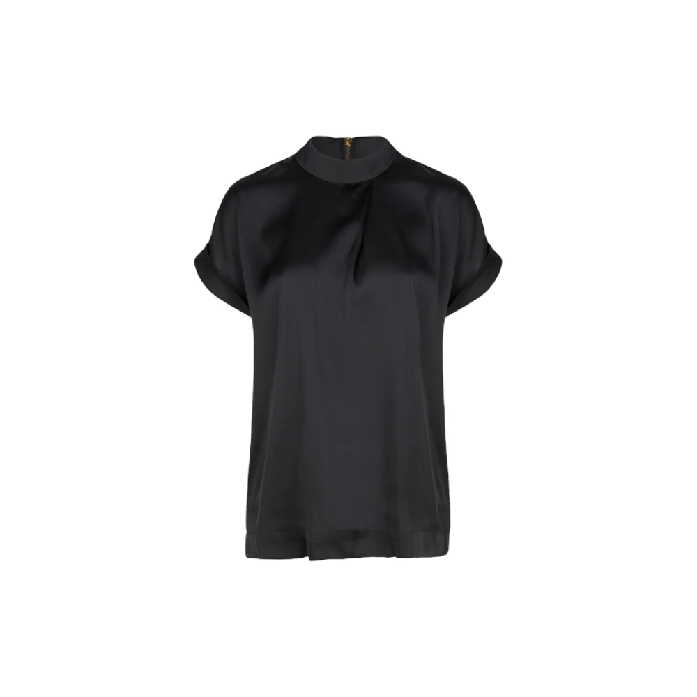 Dante 6 Zwarte korte mouwen blouse Black Dames