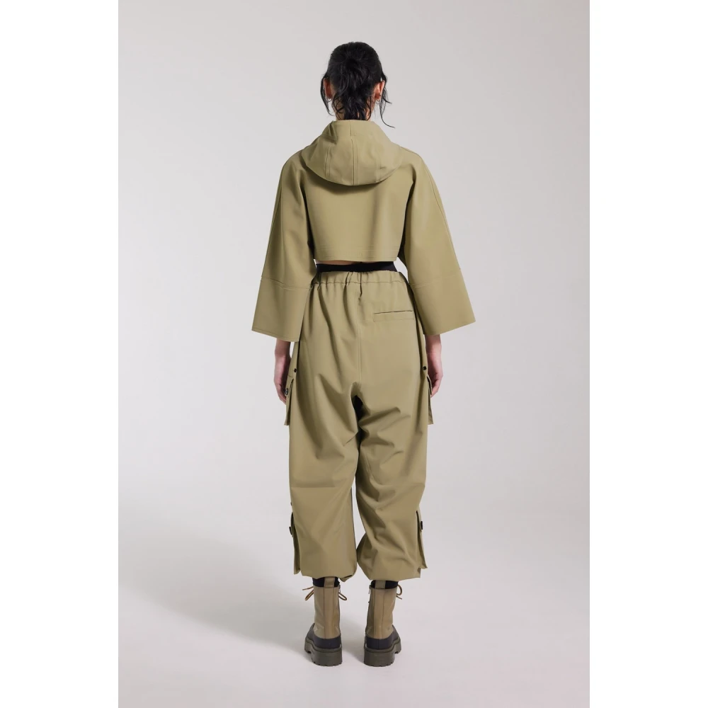 Stutterheim Korte Hooded Regenjas Green Dames
