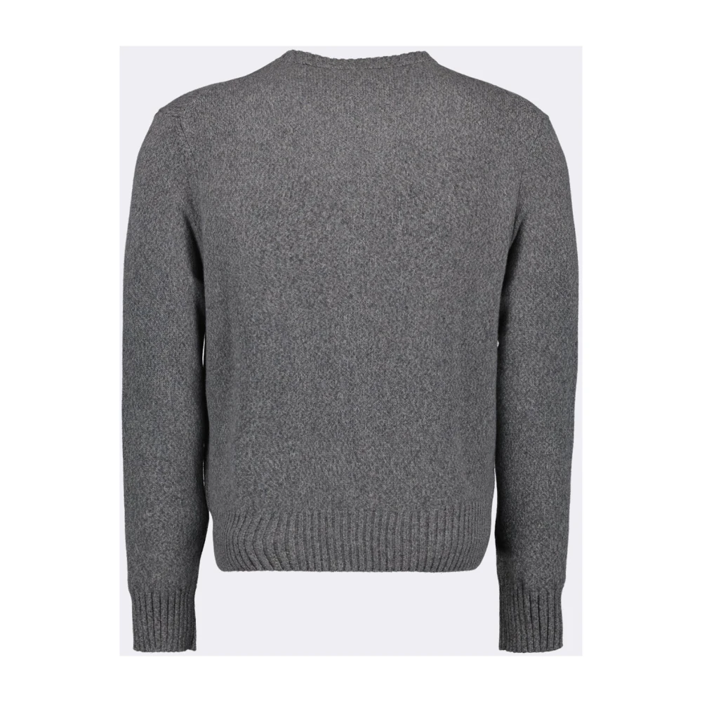 Ami Paris V-hals Lange Mouw Kasjmier Vest Gray Heren