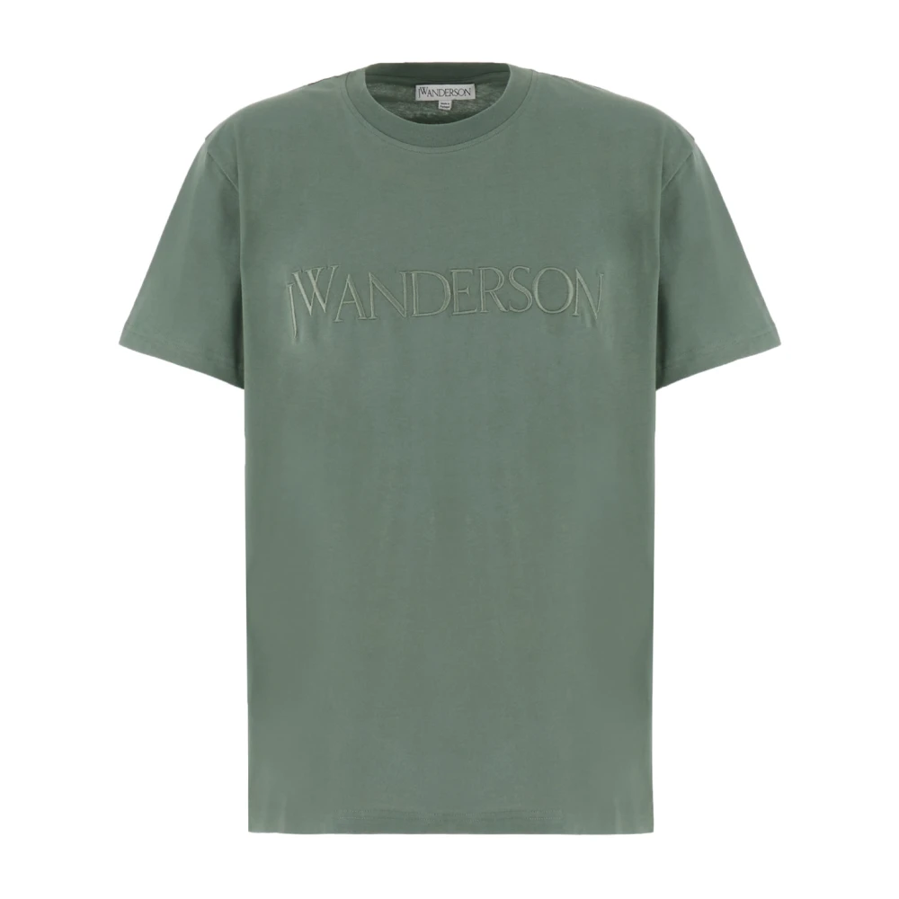 JW Anderson Geborduurde Logo T-shirts en Polos Green Heren