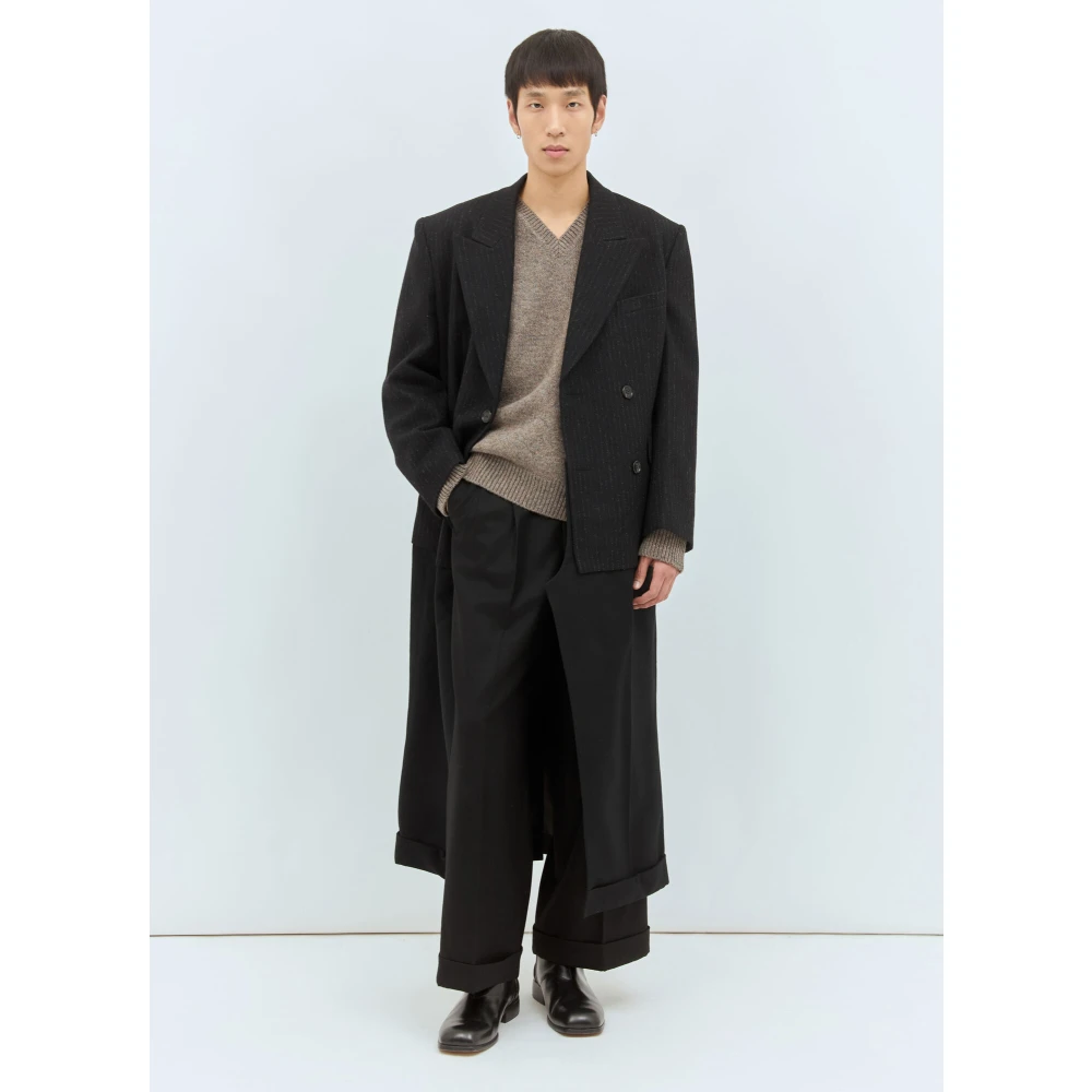 Junya Watanabe Wolblend Paneel Getailleerde Jas Black Heren