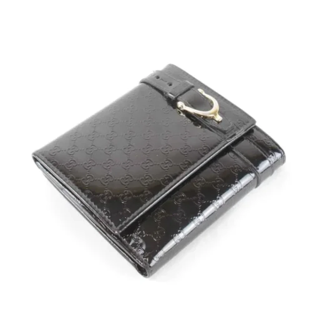 Gucci Vintage Pre-owned Leather wallets Black Dames