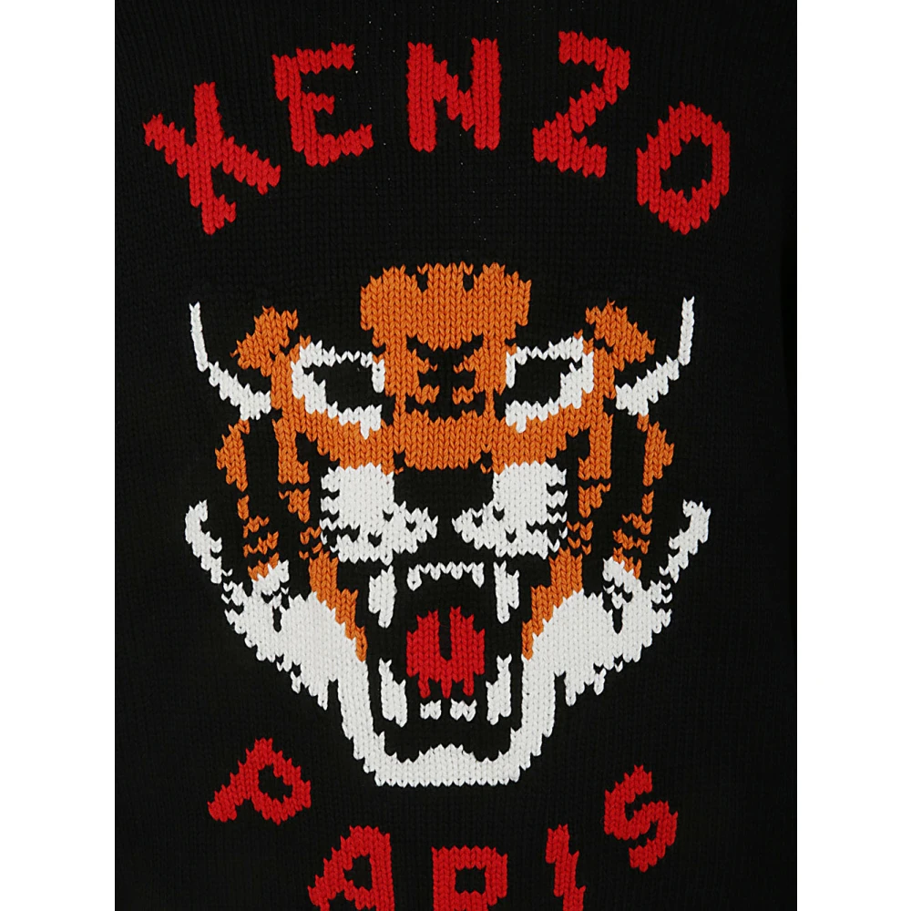 Kenzo Round-neck Knitwear Black Heren
