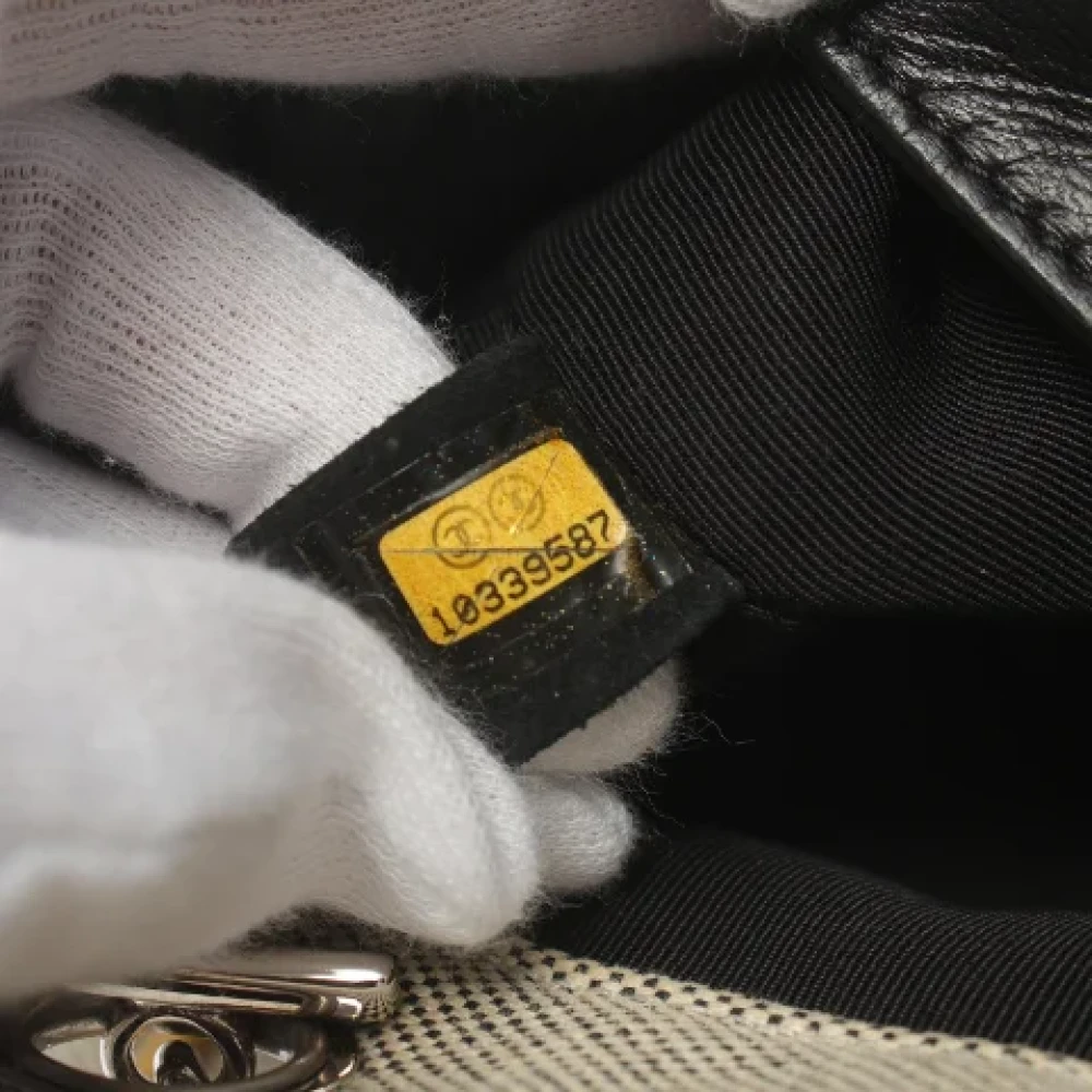 Chanel Vintage Pre-owned Leather chanel-bags Gray Dames