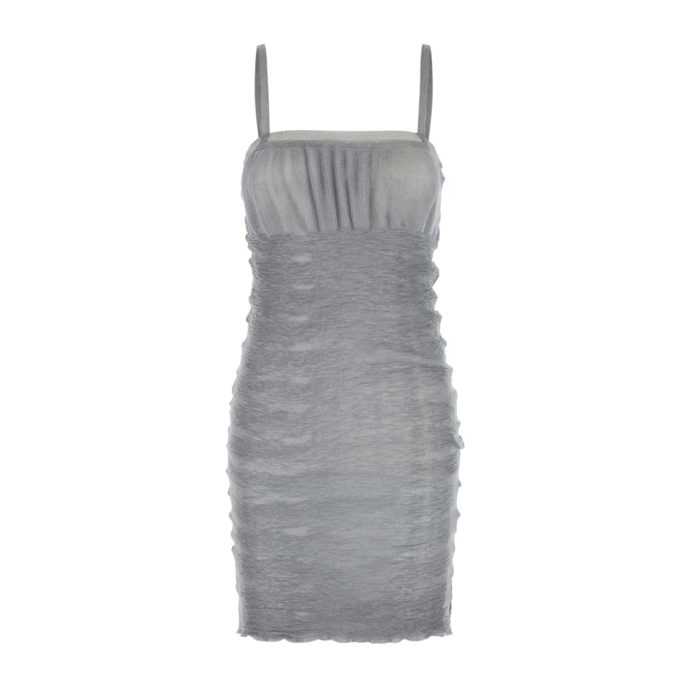 Gimaguas Glanzende Pat Mini Jurk Gray Dames