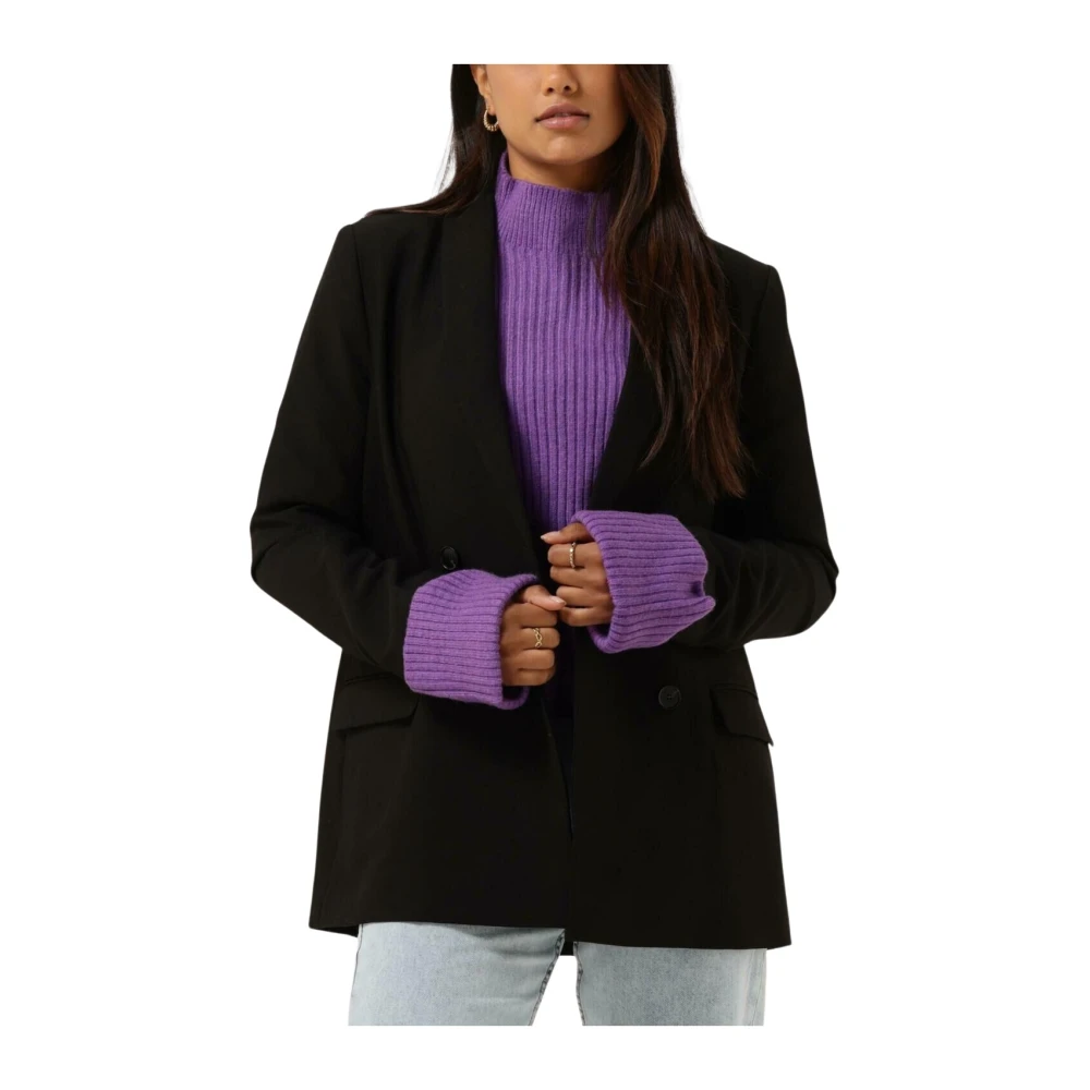 Co'Couture Oversize Vola Zwarte Blazers Black Dames