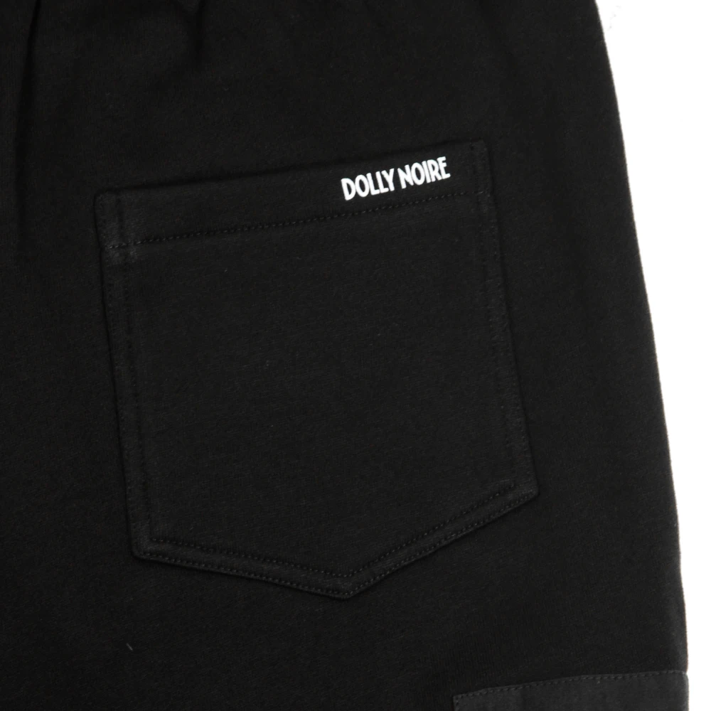 Dolly Noire Zwarte Fleece Jogger Broek met Speciale Zak Black Heren
