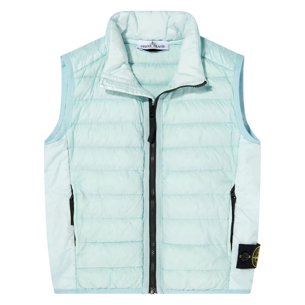 Stone Island Blue Waistcoats, Male, 3 Y, Lightweight Down Padded Gilet