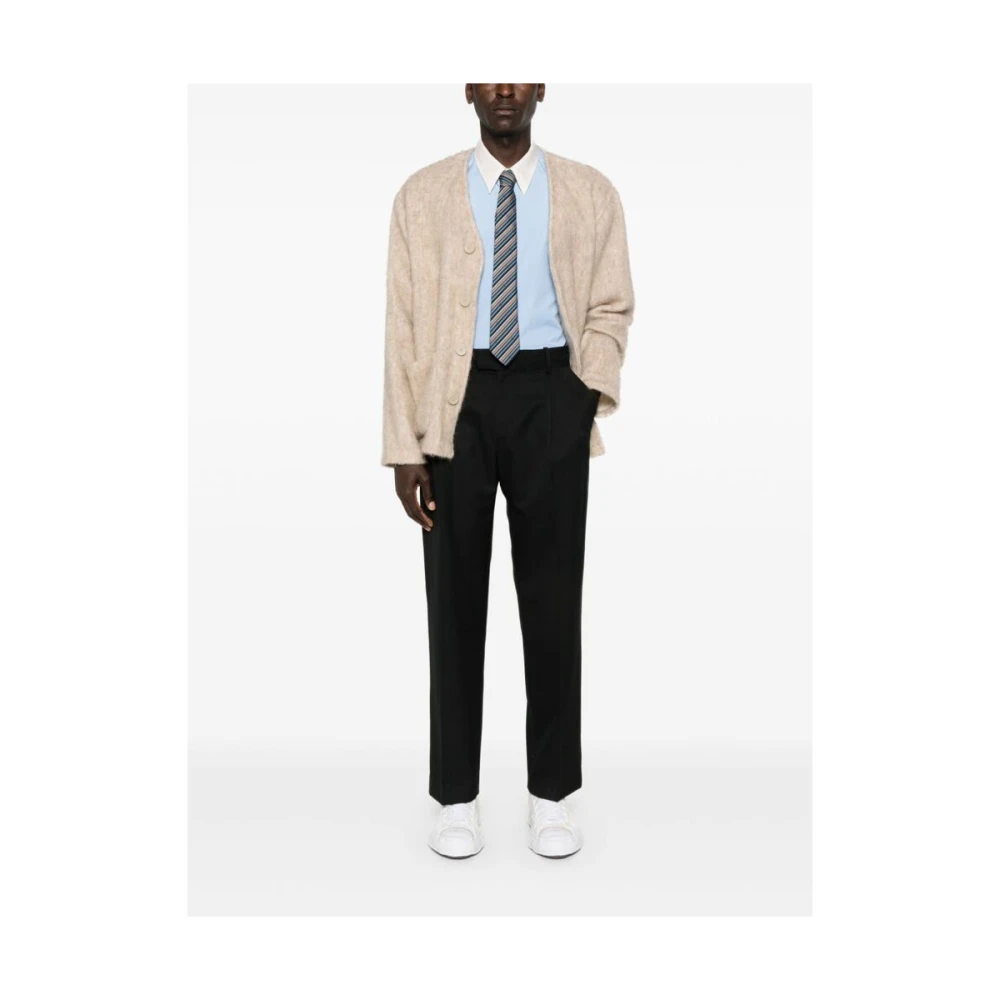 Drole de Monsieur Zwarte keperstof geborduurd logobroek Black Heren