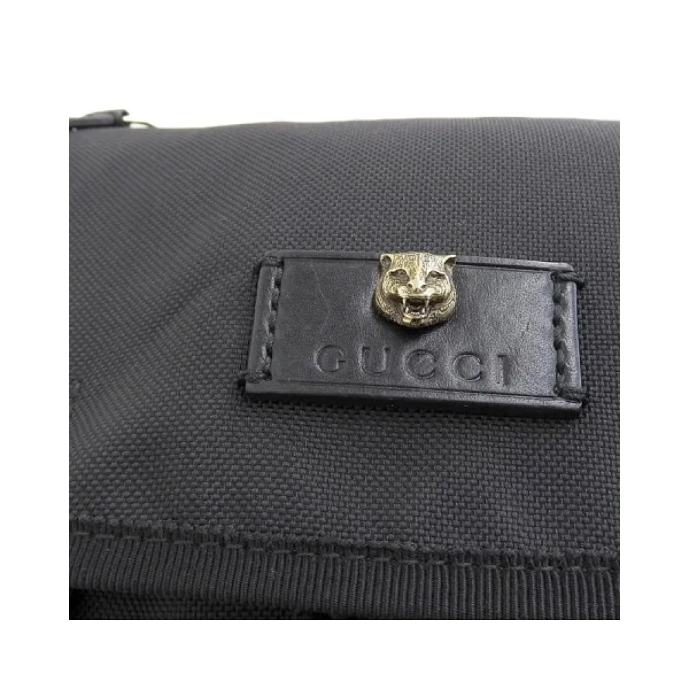 Gucci Vintage Pre-owned Canvas backpacks Black Dames
