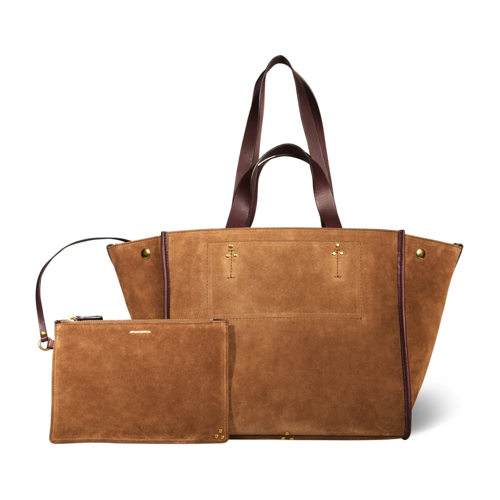 Jérôme Dreyfuss Bruin leren tote tas organizer Brown Dames