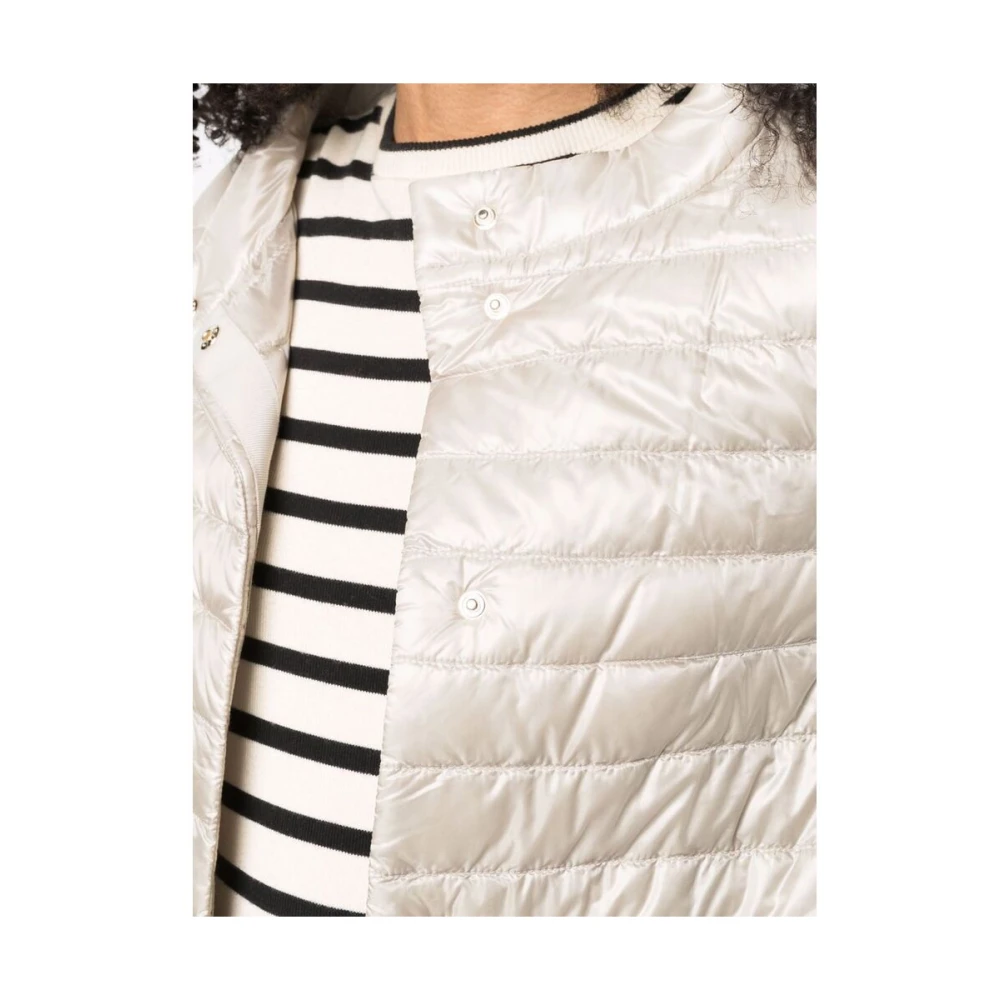 Herno Crème Wit Gewatteerde Winterjas Beige Dames