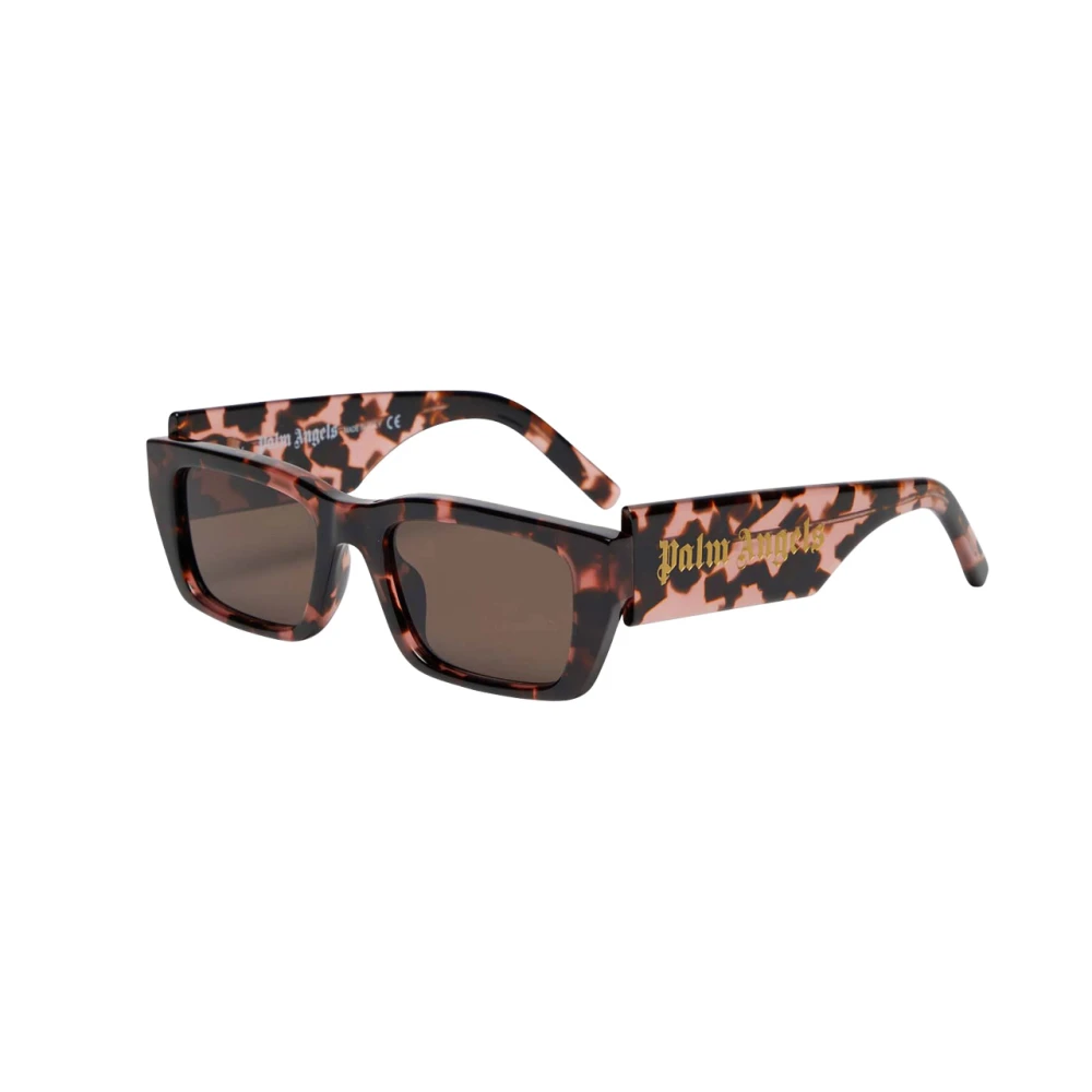 Palm Angels Unisex Pink/Dark/Brown Peri006 Palm 3064 Havana Sunglasses Acetate Havana Squared Normal - Image 2