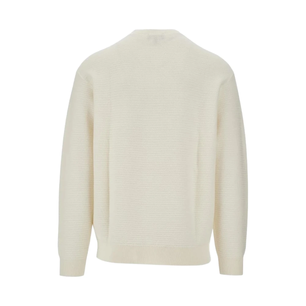 Armani Gestreepte Pullover Trui White Heren