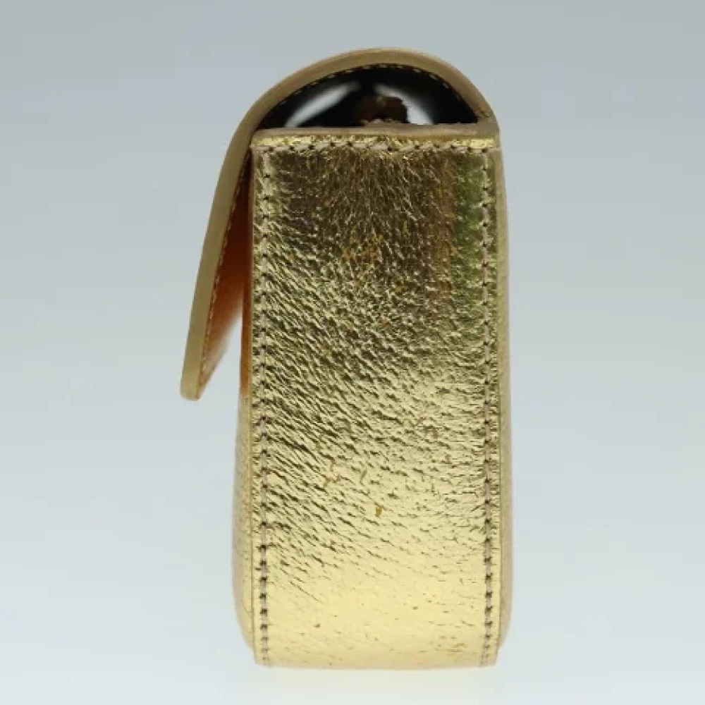 Prada Vintage Pre-owned Leather pouches Yellow Dames