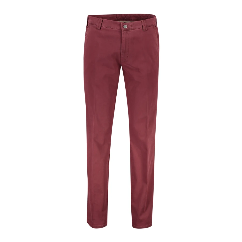 Meyer Bordeaux Katoen Chino Slim-fit Broek Red Heren