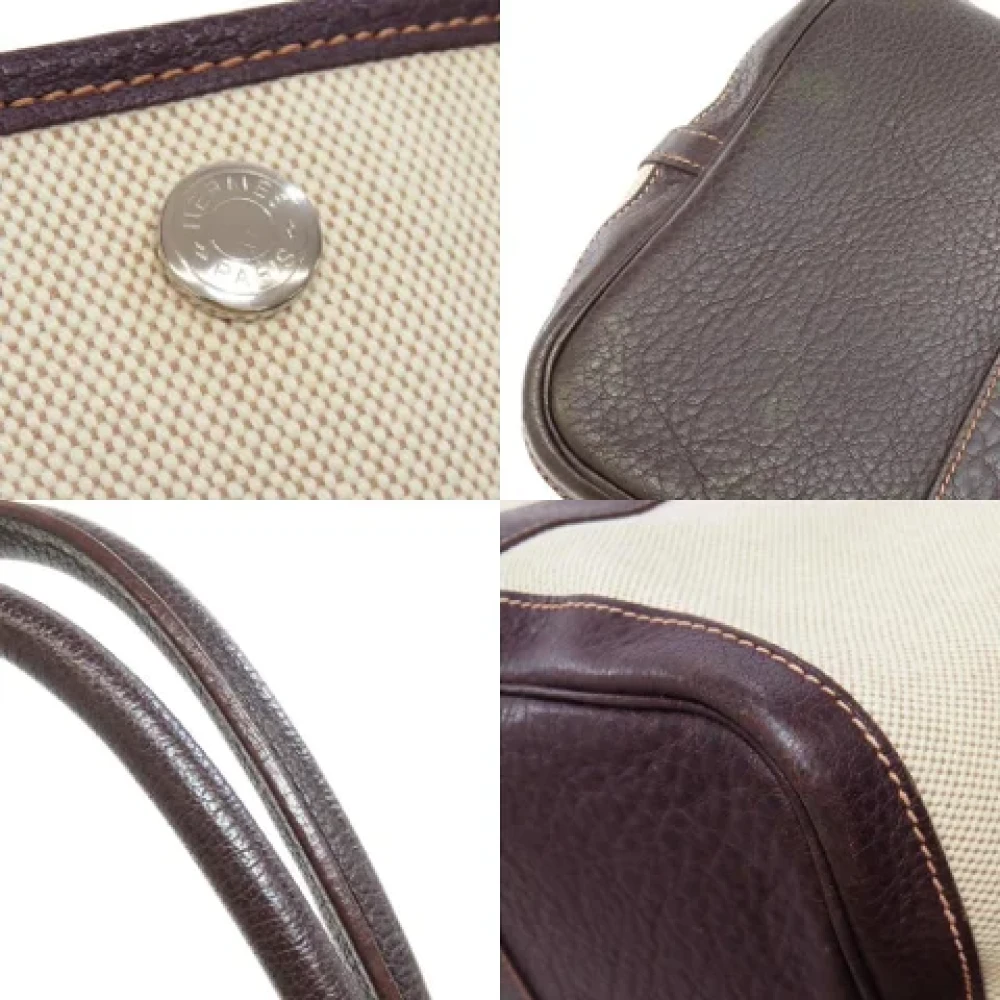 Hermès Vintage Pre-owned Fabric handbags Beige Dames