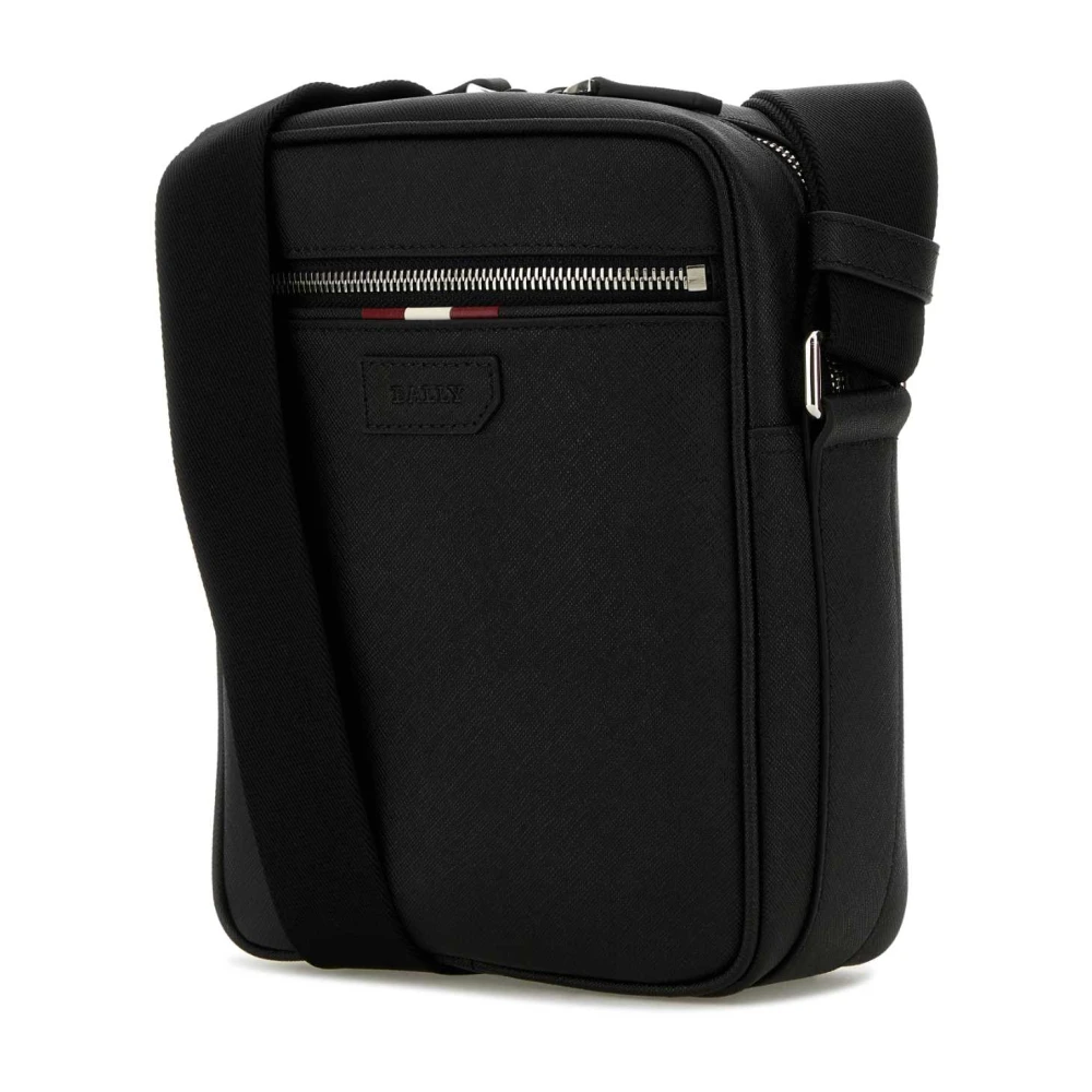 Bally Stijlvolle Zwarte Leren Crossbody Tas Black Heren