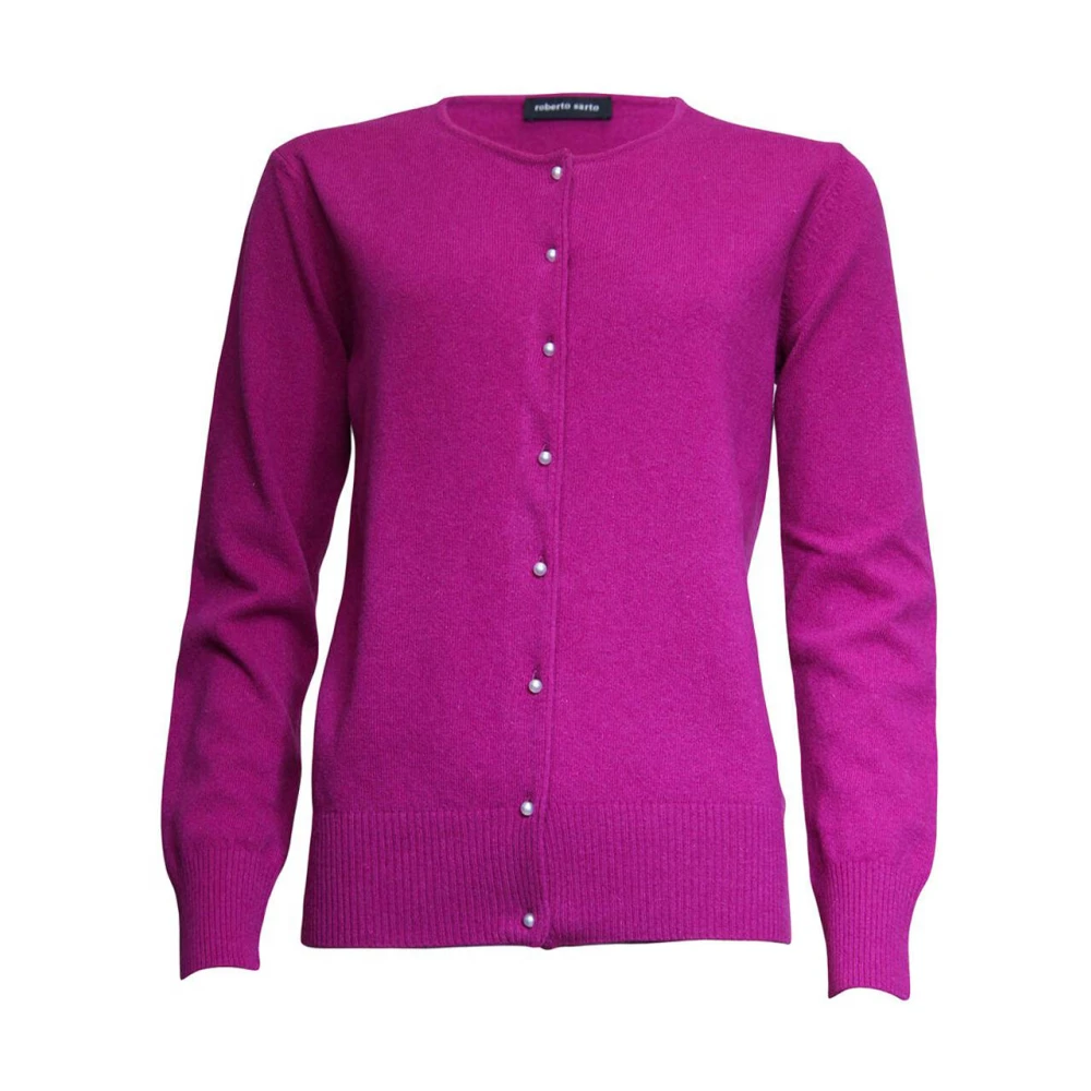 Roberto sarto O-Neck Cardigan Vest Pink Dames