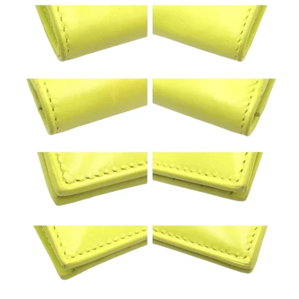 Bottega Veneta Vintage Pre-owned Leather wallets Yellow Heren