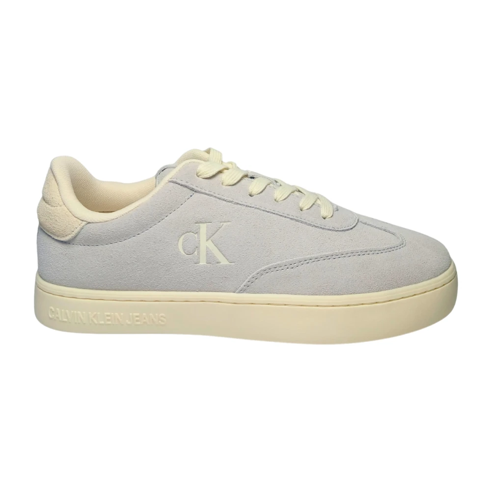 Calvin Klein Jeans Men's Gray Sneaker Camoscio