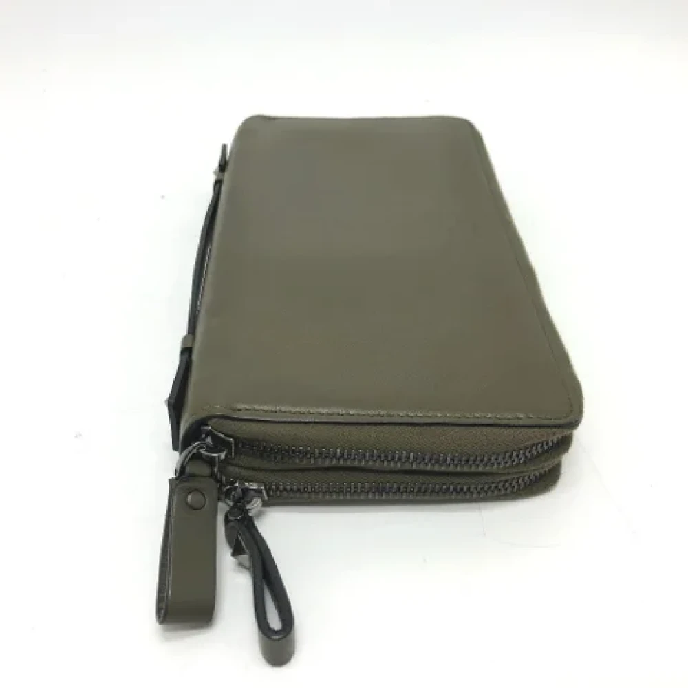 Valentino Vintage Pre-owned Leather wallets Green Dames