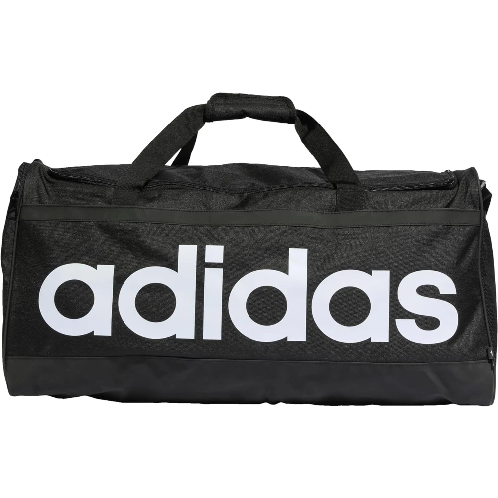 Borsa Da Sport Adidas Linear Duffel Donna Nero Unica Tessuto - Immagine 5