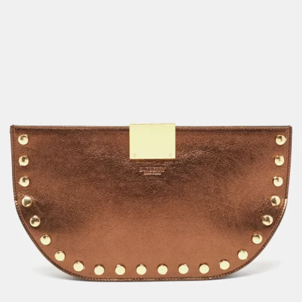 Burberry Vintage Pre-owned Leather clutches Brown Dames